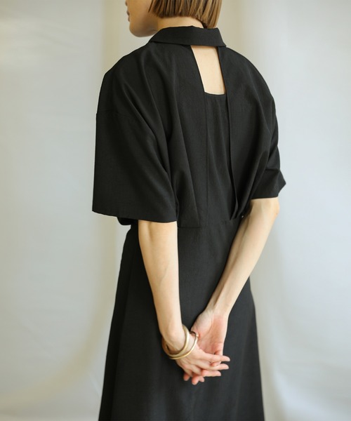 select MOCA（セレクトモカ）の「ウエストタックワッシャーワンピース（ワンピース・レディース・ブラック/ベージュ/ライトブラウン・SMALL/MEDIUM）」の20枚目の写真