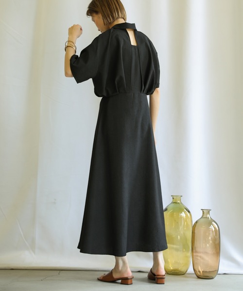 select MOCA（セレクトモカ）の「ウエストタックワッシャーワンピース（ワンピース・レディース・ブラック/ベージュ/ライトブラウン・SMALL/MEDIUM）」の18枚目の写真