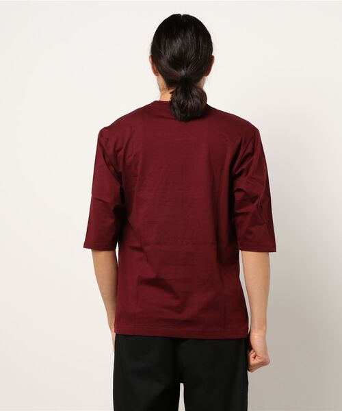 NICOLE CLUB FOR MEN（ニコルクラブフォーメン）の「エンボスロゴプリント5分袖Tシャツ（Tシャツ/カットソー・メンズ・ブラック/ホワイト/ボルドー・MEDIUM/LARGE/X-LARGE）」の13枚目の写真