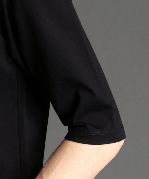 NICOLE CLUB FOR MEN（ニコルクラブフォーメン）の「エンボスロゴプリント5分袖Tシャツ（Tシャツ/カットソー・メンズ・ブラック/ホワイト/ボルドー・MEDIUM/LARGE/X-LARGE）」の8枚目の写真