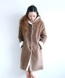 BEAMS LIGHTS Women's | BEAMS LIGHTS / フェイクムートン フードコート(ムートンコート)
