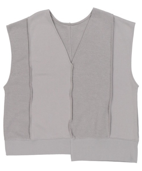 SPINNS(スピンズ)の「【2WAY仕様】切替ベスト(ベスト・レディース・カーキ/グレイッシュベージュ/ライトブルーグレー・ONESIZE)」の11枚目の写真