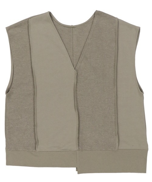 SPINNS(スピンズ)の「【2WAY仕様】切替ベスト(ベスト・レディース・カーキ/グレイッシュベージュ/ライトブルーグレー・ONESIZE)」の15枚目の写真