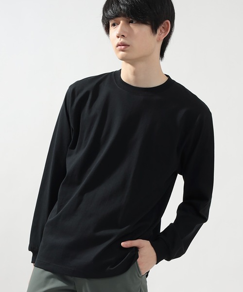 HANES(ヘインズ)の「【Hanes/ヘインズ】 BEEFY LONG SLEEVE ロングTシャツ クルーネック ユニセックス /無地(Tシャツ/カットソー・メンズ・グレー/ホワイト/ネイビー/ブラック・M/L/XL)」の16枚目の写真