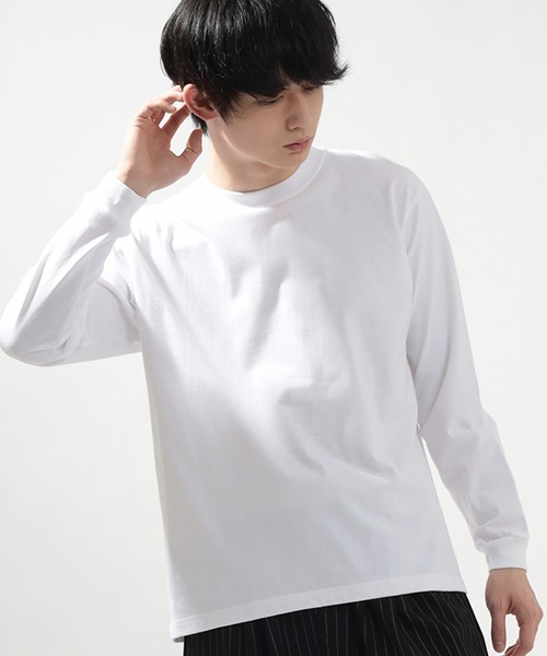 HANES(ヘインズ)の「【Hanes/ヘインズ】 BEEFY LONG SLEEVE ロングTシャツ クルーネック ユニセックス /無地(Tシャツ/カットソー・メンズ・グレー/ホワイト/ネイビー/ブラック・M/L/XL)」の18枚目の写真