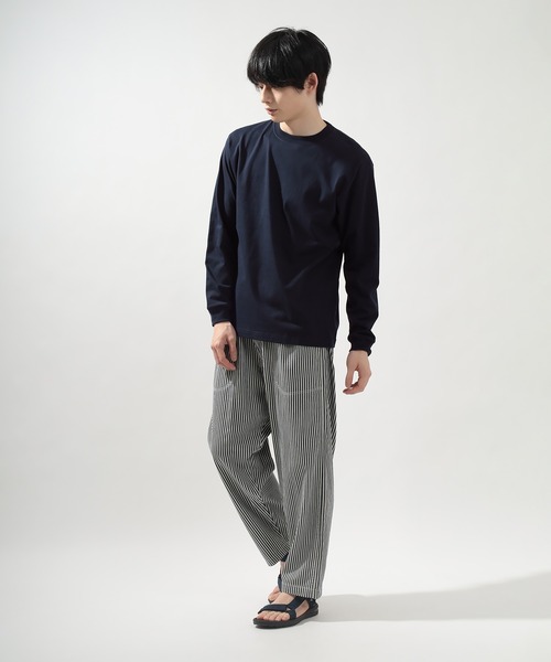 HANES(ヘインズ)の「【Hanes/ヘインズ】 BEEFY LONG SLEEVE ロングTシャツ クルーネック ユニセックス /無地(Tシャツ/カットソー・メンズ・グレー/ホワイト/ネイビー/ブラック・M/L/XL)」の11枚目の写真