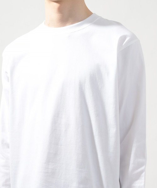 HANES(ヘインズ)の「【Hanes/ヘインズ】 BEEFY LONG SLEEVE ロングTシャツ クルーネック ユニセックス /無地(Tシャツ/カットソー・メンズ・グレー/ホワイト/ネイビー/ブラック・M/L/XL)」の10枚目の写真