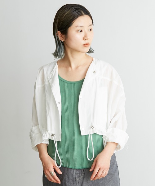 nitca（ニトカ）の「._ランダムテレコタンクトップ（タンクトップ・レディース・グリーン/ボルドー/ホワイト・FREE）」の4枚目の写真