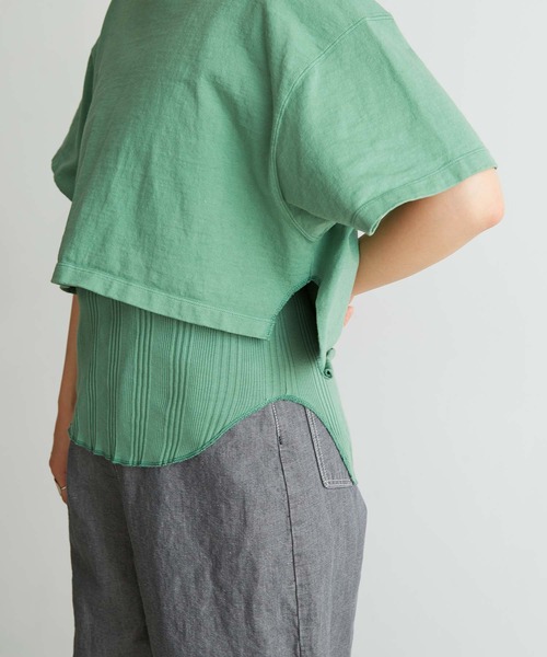 nitca（ニトカ）の「._ランダムテレコタンクトップ（タンクトップ・レディース・グリーン/ボルドー/ホワイト・FREE）」の9枚目の写真