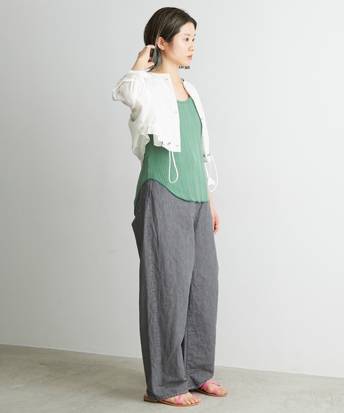 nitca（ニトカ）の「._ランダムテレコタンクトップ（タンクトップ・レディース・グリーン/ボルドー/ホワイト・FREE）」の7枚目の写真