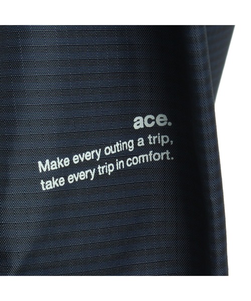 ace.（エース）の「ace.／エース フォルケット エコバッグ Ｍサイズ 19リットル 67151（エコバッグ/サブバッグ・レディース・ダークネイビー/ベージュ/オレンジ・FREE）」の4枚目の写真