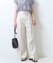 Spick & Span | シャンブレーツイル ハイバギーパンツ◆(その他パンツ)