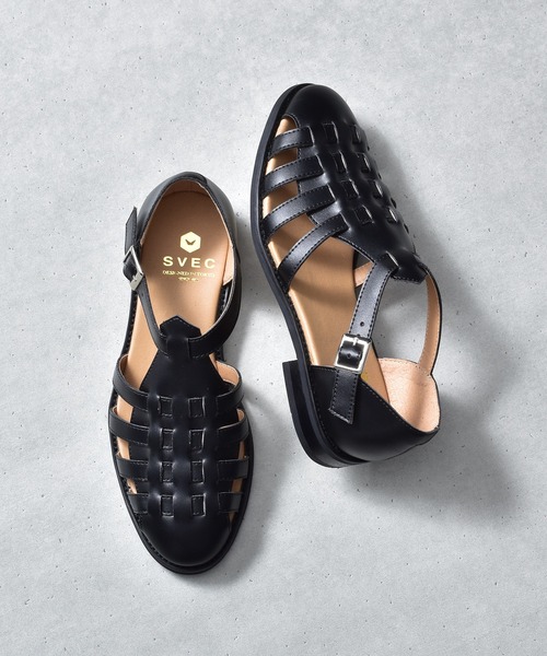 SVEC（シュベック）の「レザー グルカサンダル（サンダル・レディース・ブラック/ライトブラウン/ホワイト・38/39/35/36/37）」の8枚目の写真