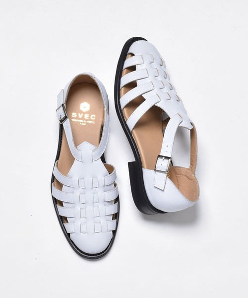 SVEC（シュベック）の「レザー グルカサンダル（サンダル・レディース・ブラック/ライトブラウン/ホワイト・38/39/35/36/37）」の9枚目の写真