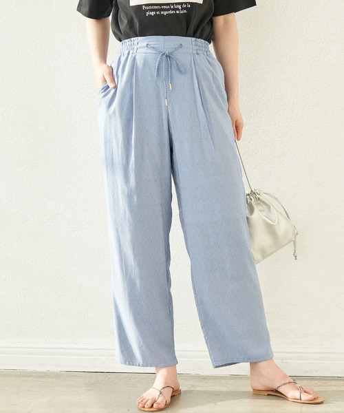 ROPE' PICNIC(ロペピクニック)の「【セットアップ対応】ガーゼ調パンツ(その他パンツ・レディース・ライトグレー/サックスブルー/ミント・40/38)」の3枚目の写真