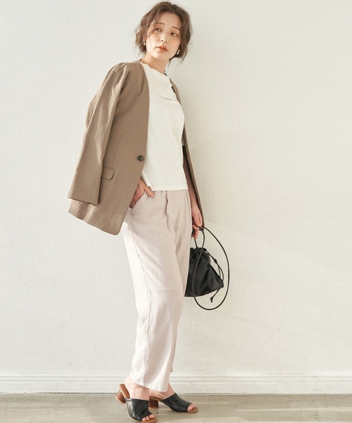 ROPE' PICNIC(ロペピクニック)の「【セットアップ対応】ガーゼ調パンツ(その他パンツ・レディース・ライトグレー/サックスブルー/ミント・40/38)」の15枚目の写真