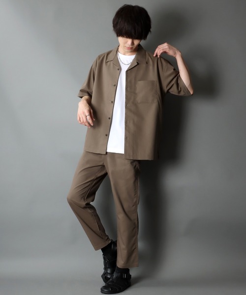 SITRY（シトリー）の「ドレープストレッチ オープンカラーシャツ