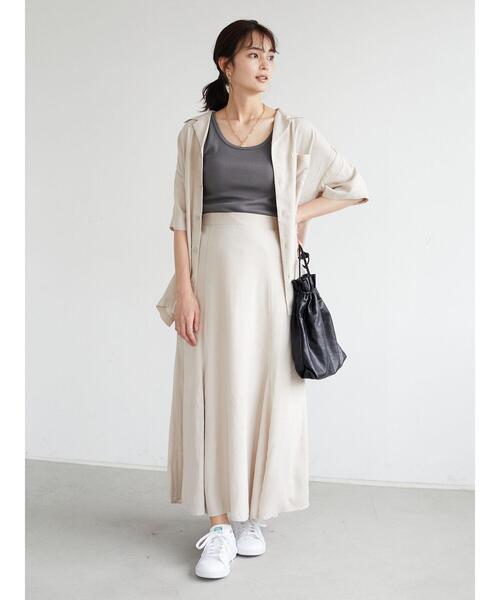 CRAFT STANDARD BOUTIQUE（クラフトスタンダードブティック）の「綿レーヨンフレアスカート　＊◇（スカート・レディース・モカ/ブラウン/ライトカーキ/その他8・FREE）」の13枚目の写真
