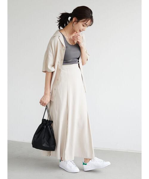 CRAFT STANDARD BOUTIQUE（クラフトスタンダードブティック）の「綿レーヨンフレアスカート　＊◇（スカート・レディース・モカ/ブラウン/ライトカーキ/その他8・FREE）」の14枚目の写真