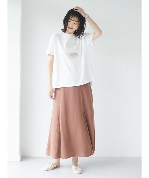 CRAFT STANDARD BOUTIQUE（クラフトスタンダードブティック）の「綿レーヨンフレアスカート　＊◇（スカート・レディース・モカ/ブラウン/ライトカーキ/その他8・FREE）」の20枚目の写真