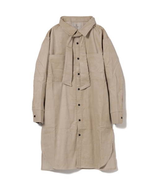 LAYMEE（レイミー）の「Lizzy corduroy shirt / リジーコーデュロイシャツ（シャツ/ブラウス・レディース・アイボリー/ブラウン/イエロー系・FREE）」の5枚目の写真
