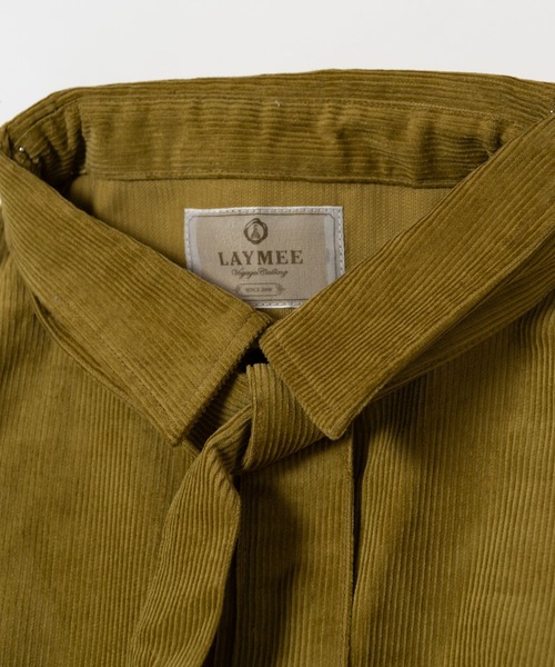 LAYMEE（レイミー）の「Lizzy corduroy shirt / リジーコーデュロイシャツ（シャツ/ブラウス・レディース・アイボリー/ブラウン/イエロー系・FREE）」の7枚目の写真