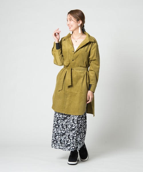 LAYMEE（レイミー）の「Lizzy corduroy shirt / リジーコーデュロイシャツ（シャツ/ブラウス・レディース・アイボリー/ブラウン/イエロー系・FREE）」の16枚目の写真