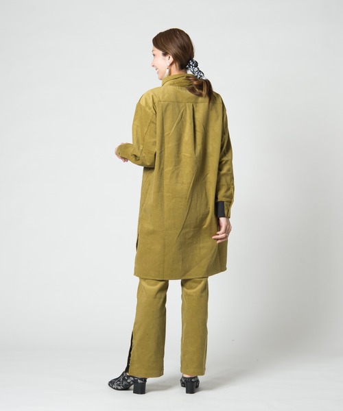 LAYMEE（レイミー）の「Lizzy corduroy shirt / リジーコーデュロイシャツ（シャツ/ブラウス・レディース・アイボリー/ブラウン/イエロー系・FREE）」の19枚目の写真