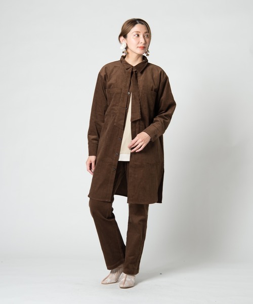 LAYMEE（レイミー）の「Lizzy corduroy shirt / リジーコーデュロイシャツ（シャツ/ブラウス・レディース・アイボリー/ブラウン/イエロー系・FREE）」の21枚目の写真