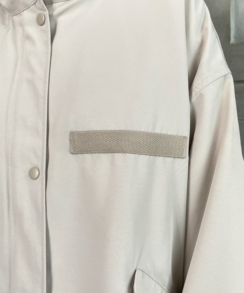 moment+（モーメントプラス）の「セパレートキルトライナー付きミリタリーコート（モッズコート・レディース・アイボリー/カーキ/ブラック・M）」の20枚目の写真