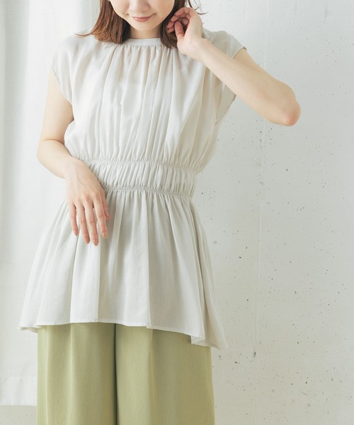 URBAN RESEARCH ROSSO(アーバンリサーチロッソ)の「バックリボンシャーリングブラウス(シャツ/ブラウス・レディース・オフホワイト/ミント/ダークブラウン・FREE)」の14枚目の写真