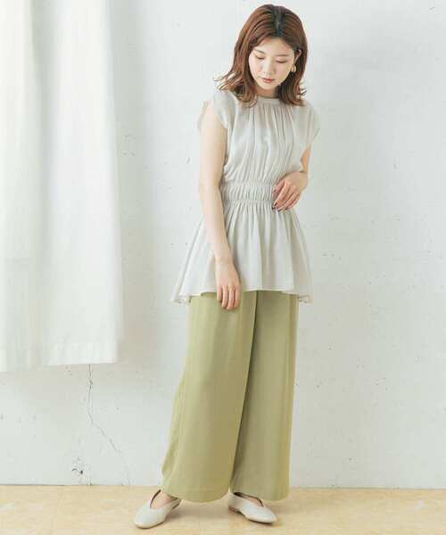 URBAN RESEARCH ROSSO(アーバンリサーチロッソ)の「バックリボンシャーリングブラウス(シャツ/ブラウス・レディース・オフホワイト/ミント/ダークブラウン・FREE)」の6枚目の写真