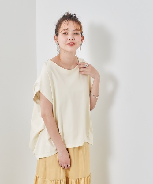 e.r.g*（イーアールジー）の「シルケットバックタックＴｅｅ（Tシャツ/カットソー・レディース・オフホワイト/ブラック/イエロー/グリーン/ブラウン/グレー・M）」の12枚目の写真