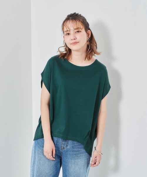 e.r.g*（イーアールジー）の「シルケットバックタックＴｅｅ（Tシャツ/カットソー・レディース・オフホワイト/ブラック/イエロー/グリーン/ブラウン/グレー・M）」の20枚目の写真