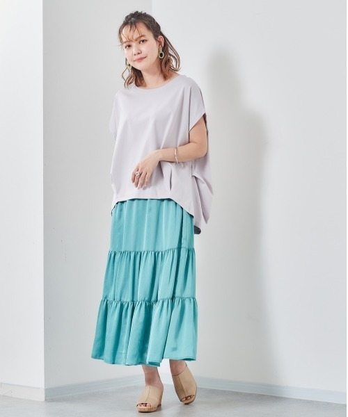 e.r.g*（イーアールジー）の「シルケットバックタックＴｅｅ（Tシャツ/カットソー・レディース・オフホワイト/ブラック/イエロー/グリーン/ブラウン/グレー・M）」の19枚目の写真