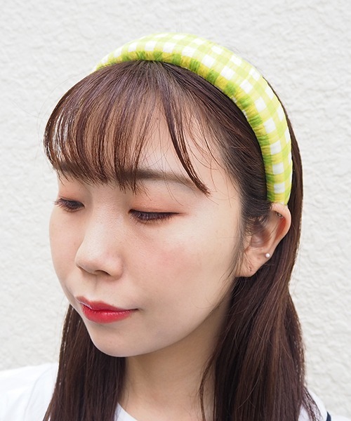 Casselini（キャセリーニ）の「Casselini(キャセリーニ)テキスタイルカチューシャ（カチューシャ・レディース・ブラック/ピンク/ライム/アイボリー・FREE）」の9枚目の写真