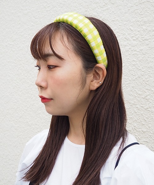 Casselini（キャセリーニ）の「Casselini(キャセリーニ)テキスタイルカチューシャ（カチューシャ・レディース・ブラック/ピンク/ライム/アイボリー・FREE）」の10枚目の写真