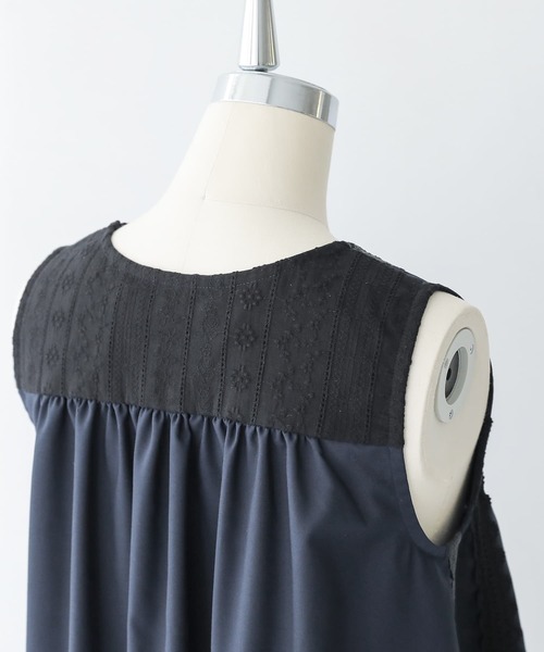 osharewalker(オシャレウォーカー)の「【廃盤】『配色レースデザインタンクトップ』(タンクトップ・レディース・ネイビー/アイボリー・1/2)」の14枚目の写真