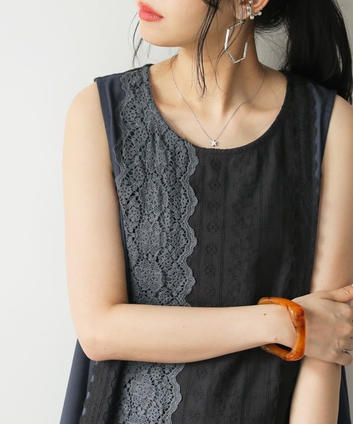 osharewalker(オシャレウォーカー)の「【廃盤】『配色レースデザインタンクトップ』(タンクトップ・レディース・ネイビー/アイボリー・1/2)」の21枚目の写真