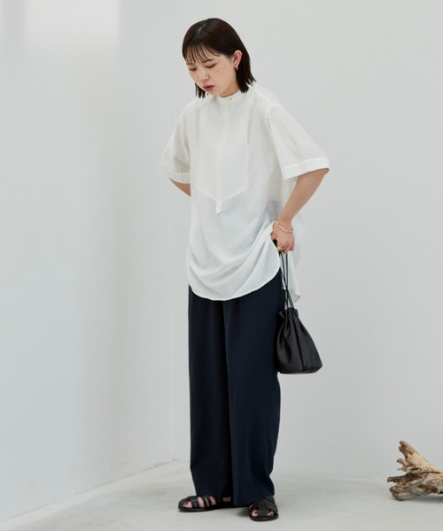 Aunt Marie's(アントマリーズ)の「デザインキルティングブラウス(シャツ/ブラウス・レディース・ホワイト/ナチュラル/グリーン/イエロー/オレンジ・FREE)」の18枚目の写真