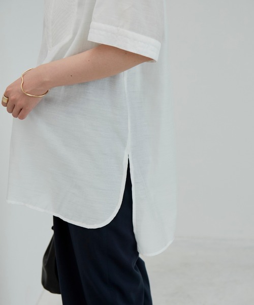 Aunt Marie's(アントマリーズ)の「デザインキルティングブラウス(シャツ/ブラウス・レディース・ホワイト/ナチュラル/グリーン/イエロー/オレンジ・FREE)」の13枚目の写真