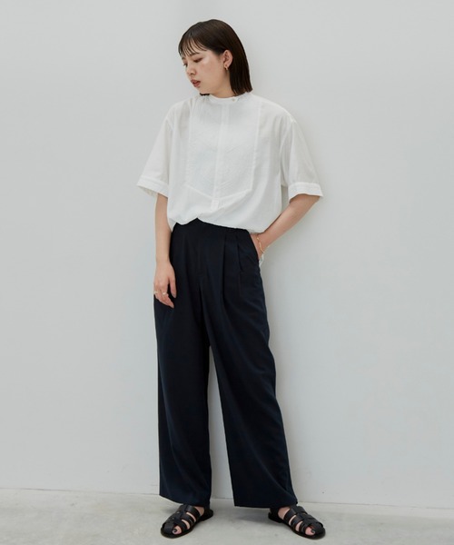 Aunt Marie's(アントマリーズ)の「デザインキルティングブラウス(シャツ/ブラウス・レディース・ホワイト/ナチュラル/グリーン/イエロー/オレンジ・FREE)」の8枚目の写真