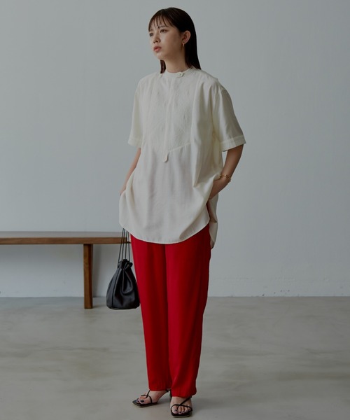 Aunt Marie's(アントマリーズ)の「デザインキルティングブラウス(シャツ/ブラウス・レディース・ホワイト/ナチュラル/グリーン/イエロー/オレンジ・FREE)」の22枚目の写真