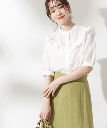 N.（N. Natural Beauty Basic） | 【追加生産】◆スタンドネックフリルブラウス(シャツ/ブラウス)