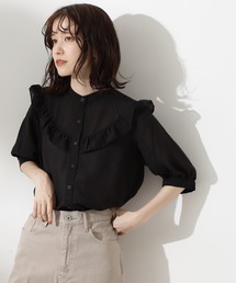 N.（N. Natural Beauty Basic） | 【追加生産】◆スタンドネックフリルブラウス(シャツ/ブラウス)