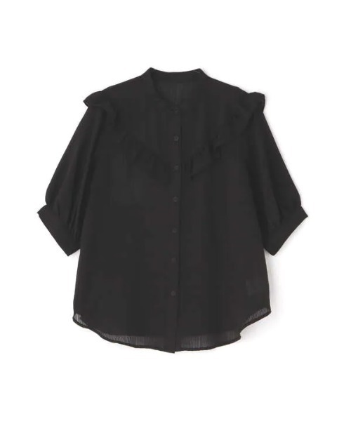 N.（N. Natural Beauty Basic）（エヌエヌナチュラルビューティーベーシック）の「【追加生産】◆スタンドネックフリルブラウス（シャツ/ブラウス・レディース・ホワイト/ブラック/ブルー・MEDIUM）」の16枚目の写真