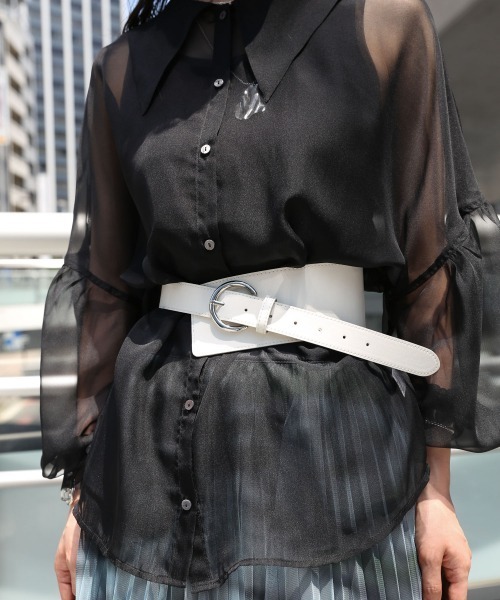 HARE(ハレ)の「【WEB限定アイテム】ワイドアシメベルト(HARE)(ベルト・レディース・ホワイト/ブラック・FREE)」の10枚目の写真