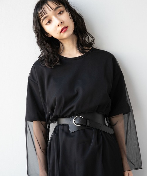 HARE(ハレ)の「【WEB限定アイテム】ワイドアシメベルト(HARE)(ベルト・レディース・ホワイト/ブラック・FREE)」の7枚目の写真