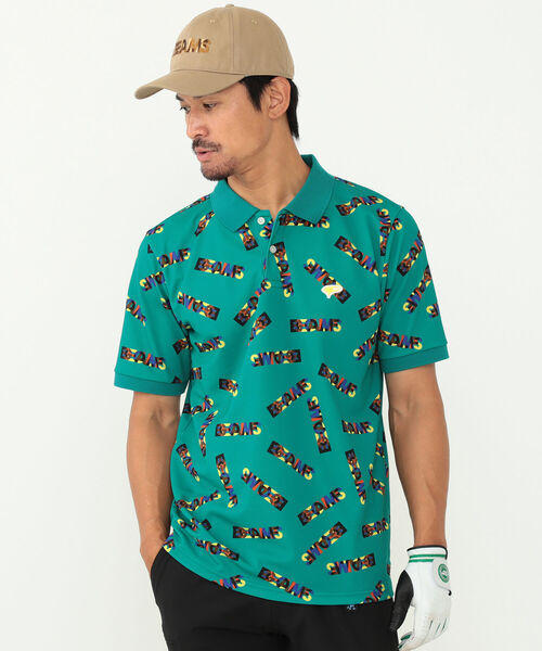 ＜MEN'S＞BEAMS GOLF ORANGE LABEL / レイヤーパターン ポロシャツ