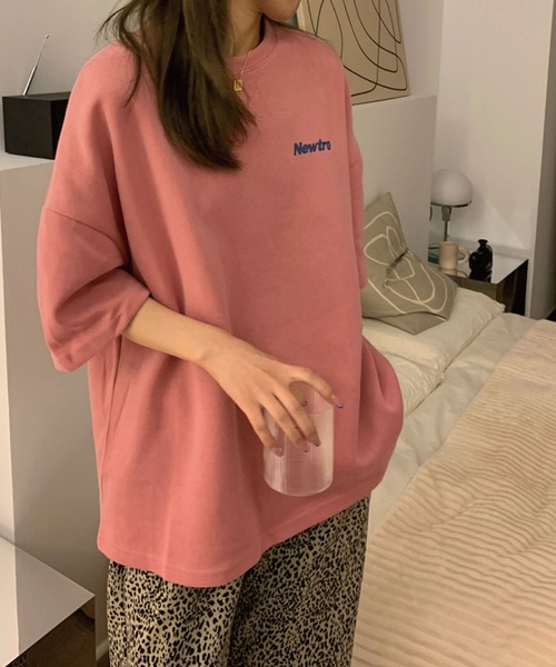meJane(ミージェーン)の「NewtroロゴプリントビックシルエットラグランTシャツ【ZOZOTOWN限定】(Tシャツ/カットソー・レディース・ネイビー/ピンク/オートミール・FREE)」の17枚目の写真